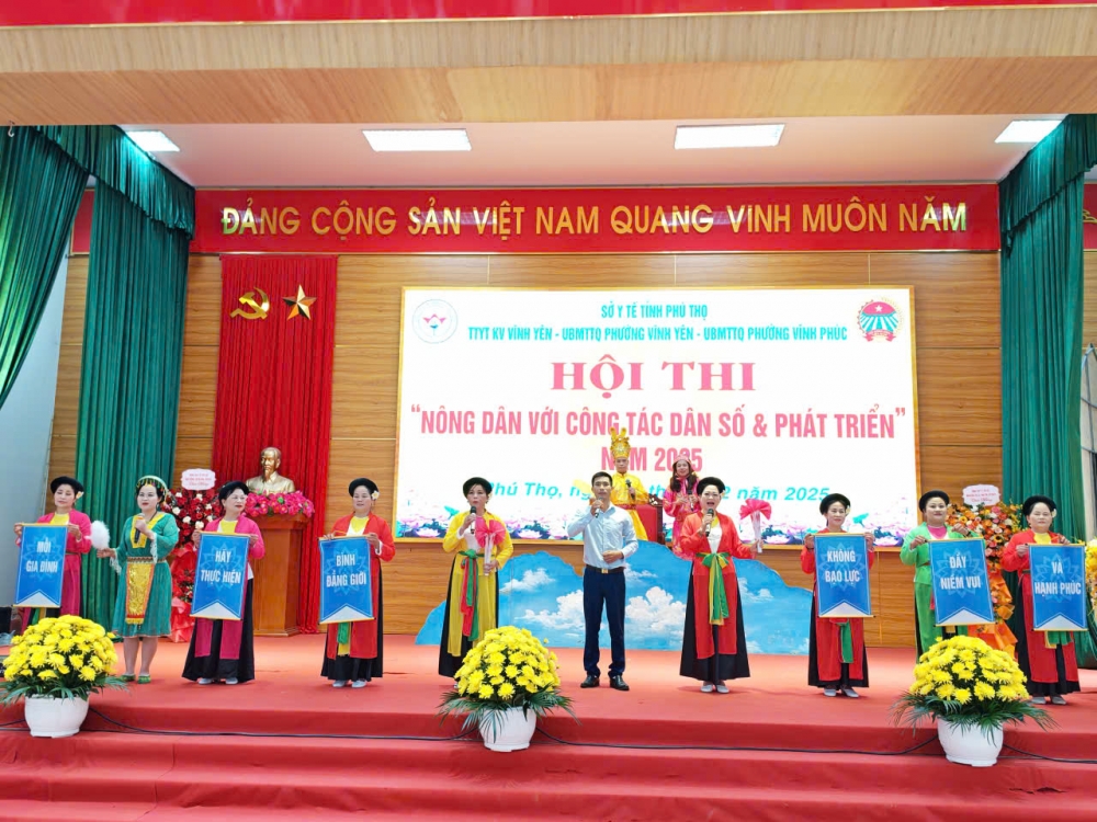 Trung tâm Y tế khu vực Vĩnh Yên tổ chức Hội thi Nông dân với công tác dân số và phát triển