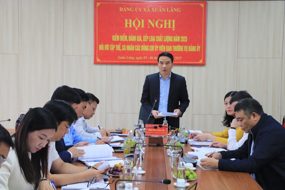 Hội nghị kiểm điểm tập thể và cá nhân Ban Thường vụ Đảng ủy xã Xuân Lãng