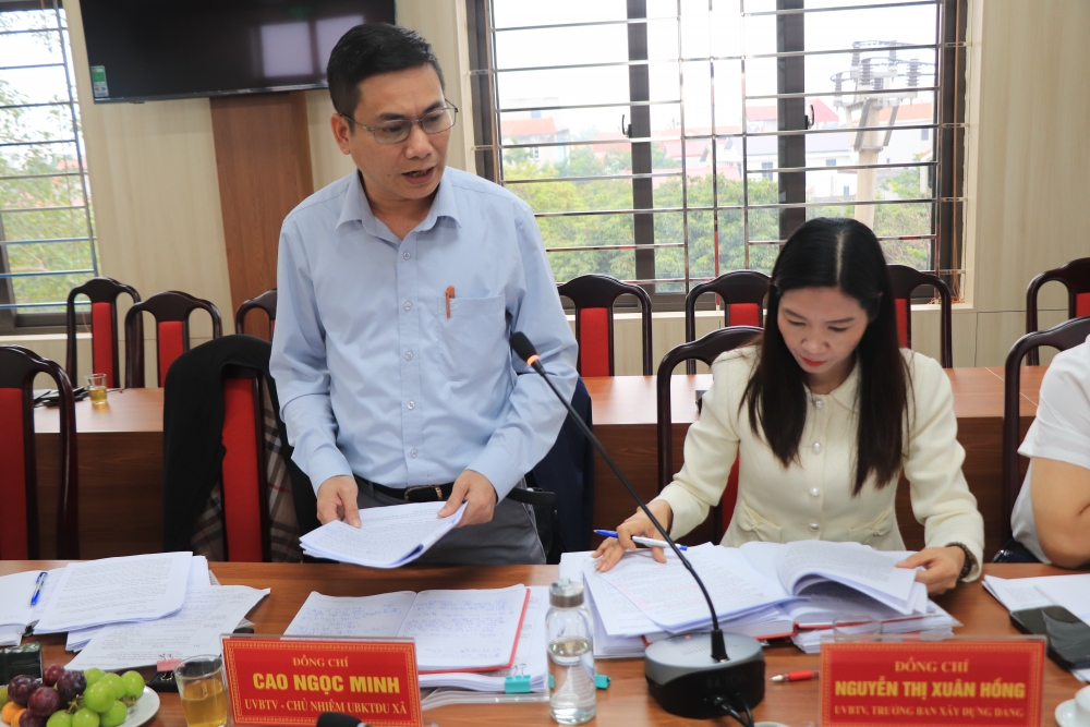 Hội nghị kiểm điểm tập thể và cá nhân Ban Thường vụ Đảng ủy xã Xuân Lãng