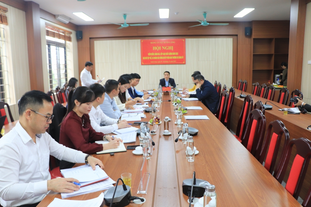 Hội nghị kiểm điểm tập thể và cá nhân Ban Thường vụ Đảng ủy xã Xuân Lãng