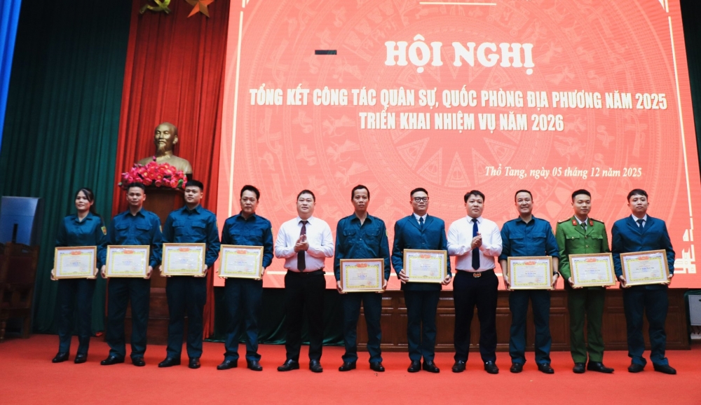 Phú Thọ: Xã Thổ Tang triển khai nhiệm vụ quân sự, quốc phòng địa phương năm 2026