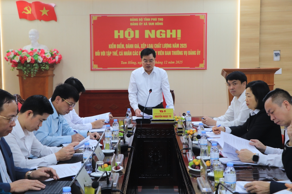 Xã Tam Hồng: Kiểm điểm, đánh giá xếp loại tập thể và cá nhân năm 2025 Xã Tam Hồng: Kiểm điểm, đánh giá xếp loại tập thể và cá nhân năm 2025