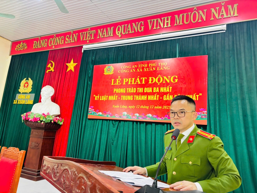 Công an xã Xuân Lãng: Phát động phong trào thi đua "Ba nhất" Công an xã Xuân Lãng: Phát động phong trào thi đua "Ba nhất"