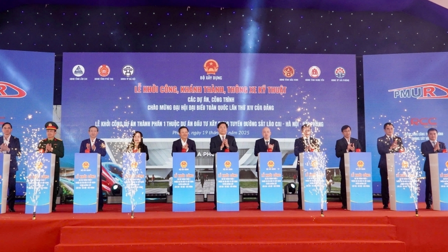 Khởi công công trình ga Phú Thọ thuộc dự án đường sắt Lào Cai - Hà Nội - Hải Phòng