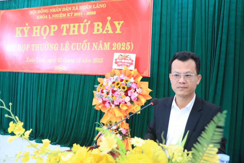 Kỳ họp thứ Bảy, HĐND xã Xuân Lãng thông qua 7 nghị quyết quan trọng