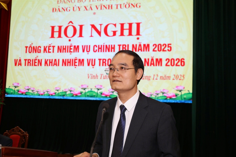 Ông Nguyễn Đình Bảng - Phó Bí thư Thường trực Đảng ủy xã Vĩnh Tường