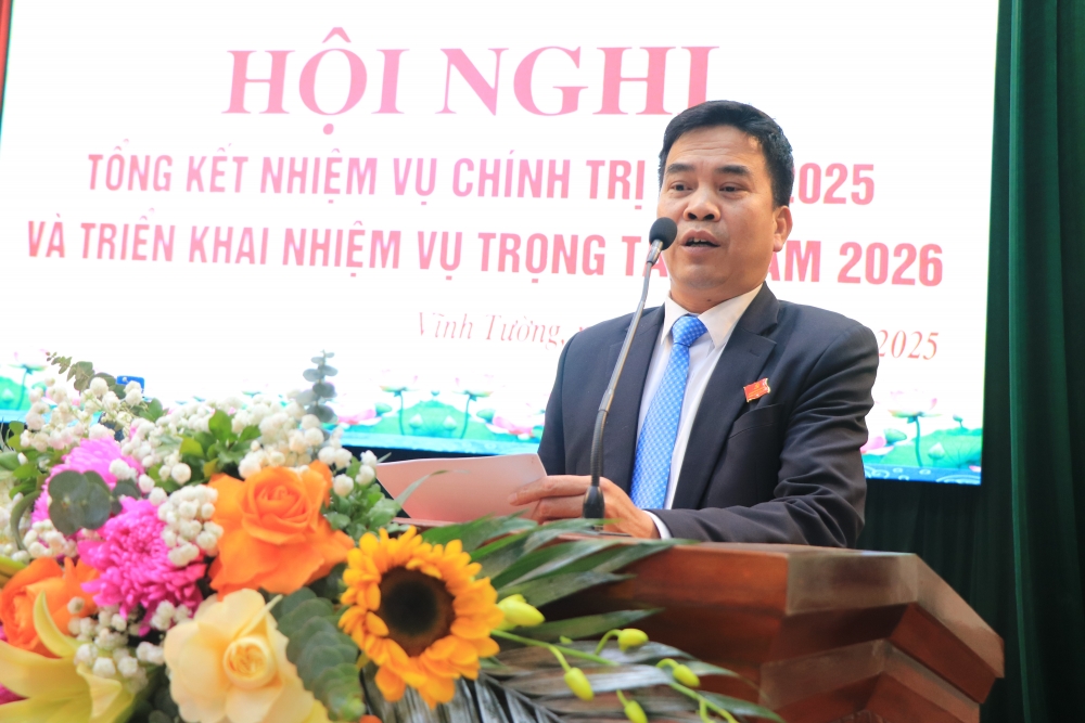 Đảng uỷ xã Vĩnh Tường khai nhiệm vụ năm 2026