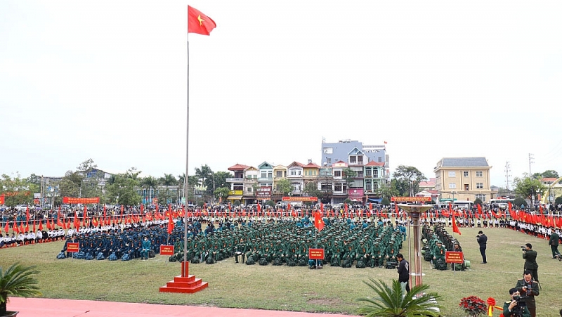 Lễ giao, nhận quân năm 2023 tại Bắc Giang diễn ra trang trọng, phấn khởi