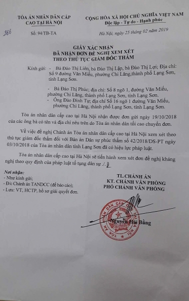 tand cap cao tai ha noi xem xet lai ban an cua tand tinh lang son