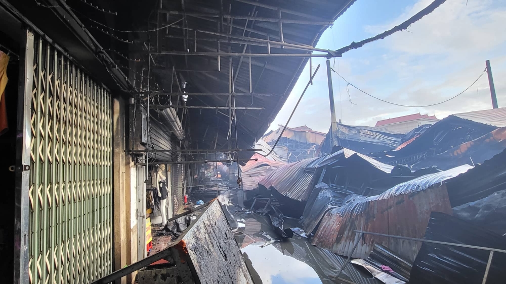 Cháy chợ Đọ Xã ở Bắc Ninh, thiệt hại hơn 33 tỷ đồng