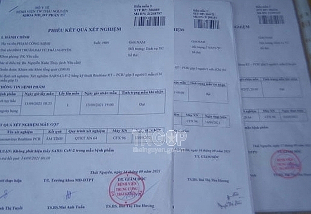 Thái Nguyên bắt giữ 7 đối tượng làm giả giấy xét nghiệm PCR