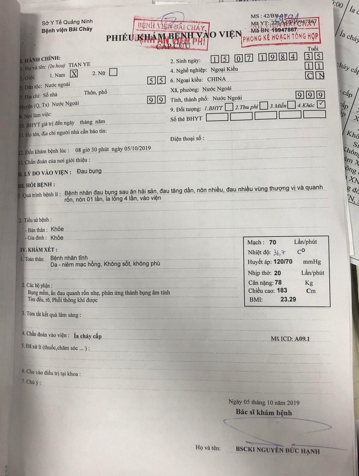 Yêu cầu làm rõ vụ 10 khách nước ngoài phải cấp cứu do ngộ độc thực phẩm