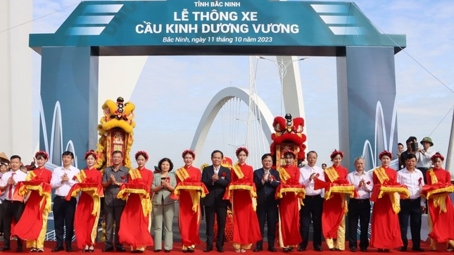Phó Thủ tướng Chính phủ dự lễ khánh thành cầu Kinh Dương Vương ở Bắc Ninh