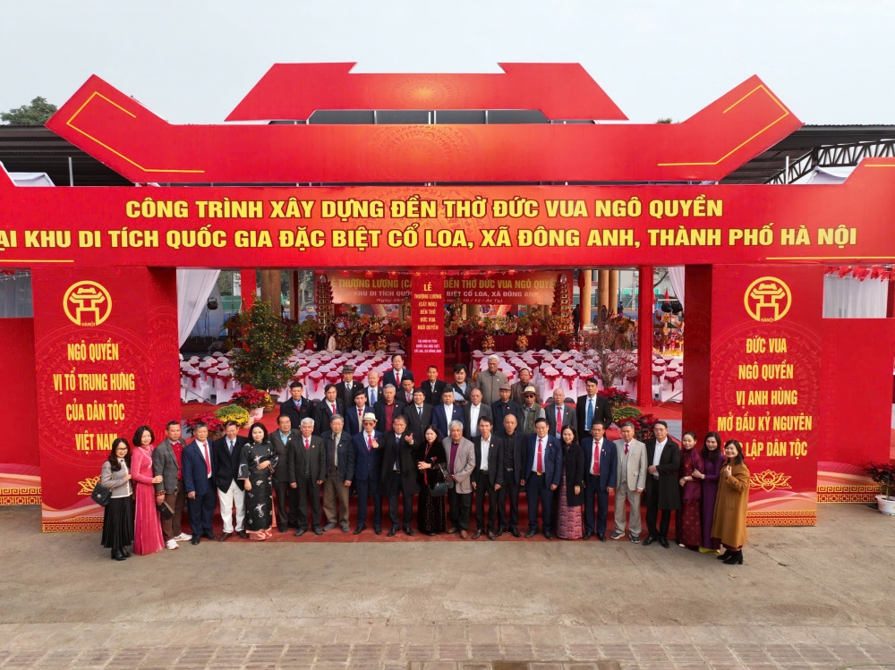 Đông Anh: Trang trọng Lễ Thượng lương công trình Đền thờ Đức vua Ngô Quyền