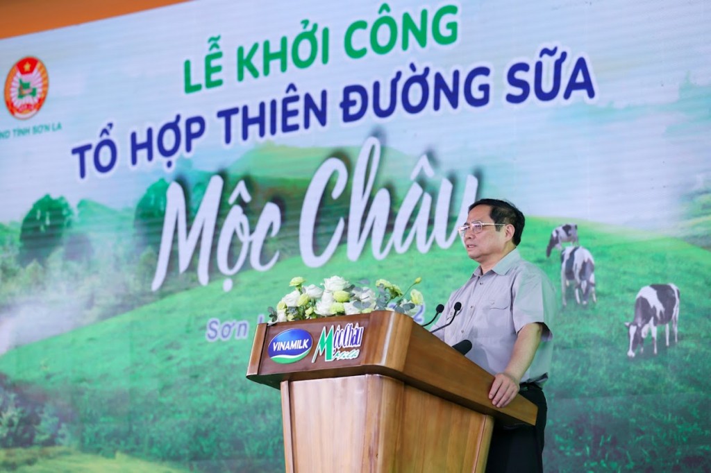 Thủ tướng bấm nút khởi công dự án &amp;quot;Tổ hợp Thiên đường sữa Mộc Châu&amp;quot; vốn đầu tư 3.150 tỷ đồng