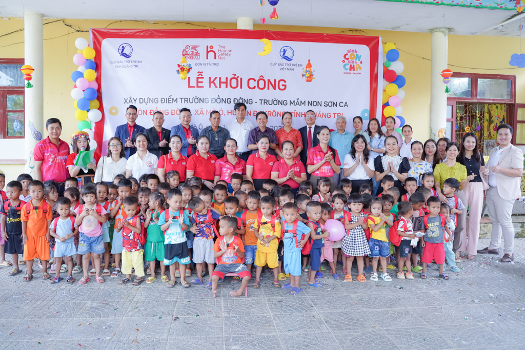 Generali Việt Nam gây quỹ thành công với hơn 500 triệu đồng để triển khai xây dựng điểm trường Đồng Đờng, mầm non Sơn Ca, xã Mò Ó, huyện Đakrông, tỉnh Quảng Trị.