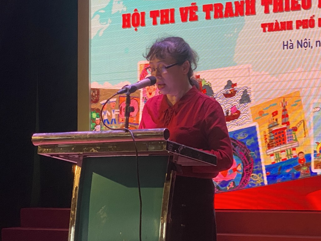 Bà Võ Thị Thanh Diệp, Phó giám đốc phụ trách, Trưởng ban tổ chức chương trình phát biểu
