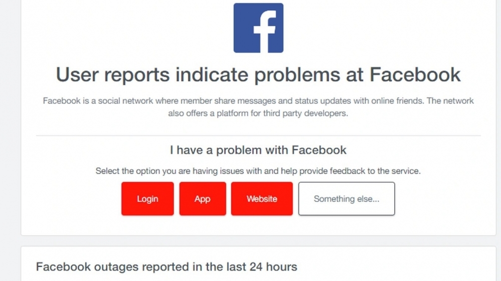 Mạng xã hội Facebook lỗi không thể đăng nhập
