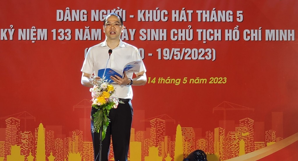 Đồng chí Nguyễn Tiến Hưng phát biểu tại sự kiện