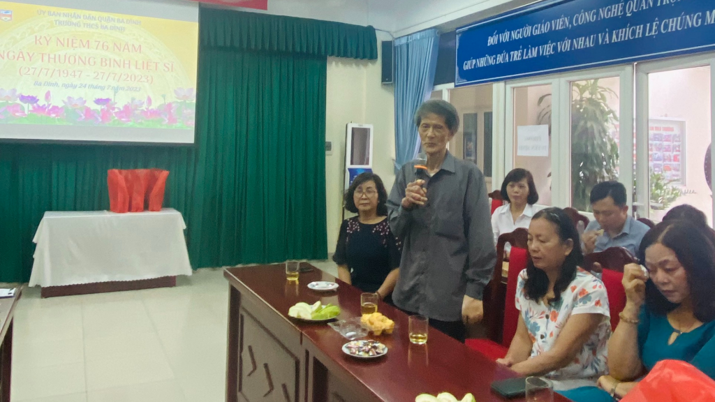 Trường THCS Ba Đình tổ chức buổi gặp mặt tri ân các thầy, cô giáo là thân nhân gia đình thương binh liệt sĩ
