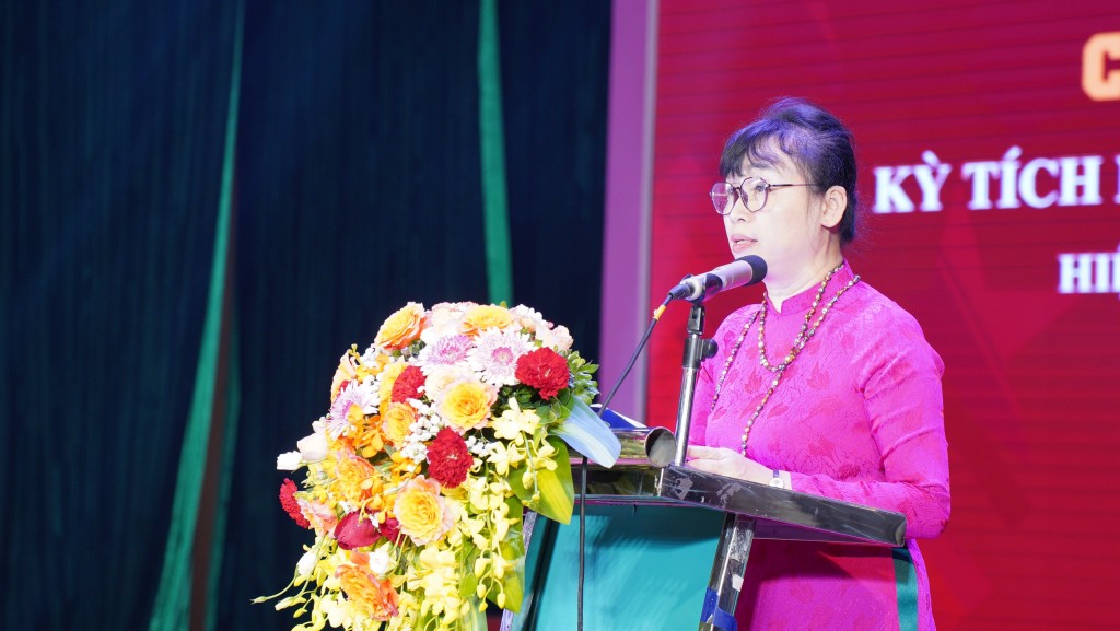 Cô Võ Thị Thanh Diệp phát biểu tại sự kiện