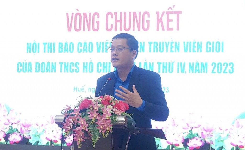 Đồng chí Nguyễn Thanh Hoài, Bí thư Tỉnh đoàn, Chủ tịch Hội LHTN Việt Nam tỉnh Thừa Thiên – Huế