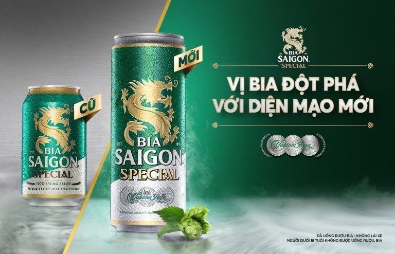 Diện mạo cũ và mới của Bia Saigon Special