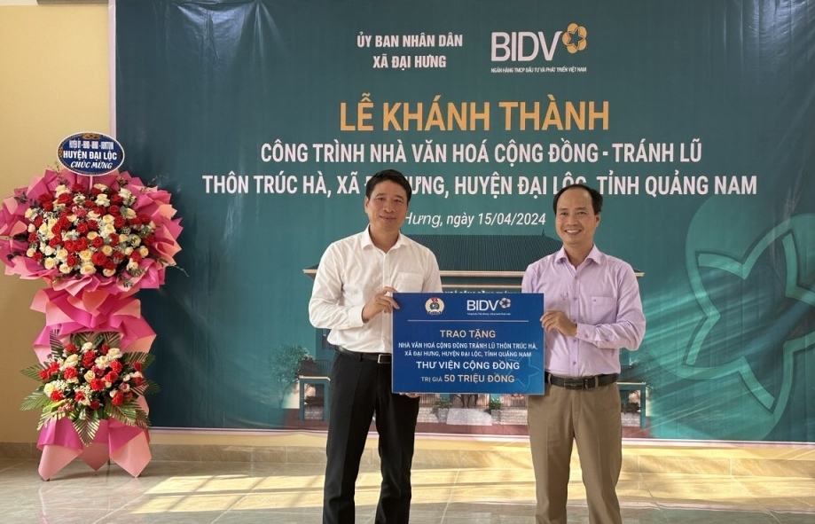 BIDV khánh thành Nhà văn hoá cộng đồng tránh lũ tại Quảng Nam