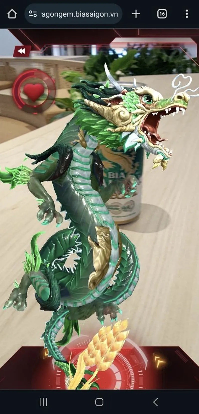 AR Game Dragon Gem by Bia Saigon với đồ họa ấn tượng