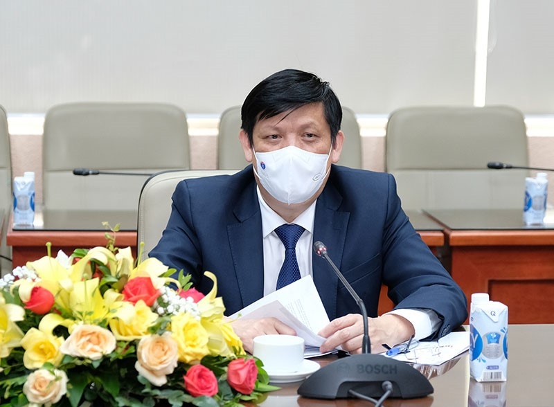 GS.TS Nguyễn Thanh Long - Bộ trưởng Bộ Y tế phát biểu tại buổi tiếp