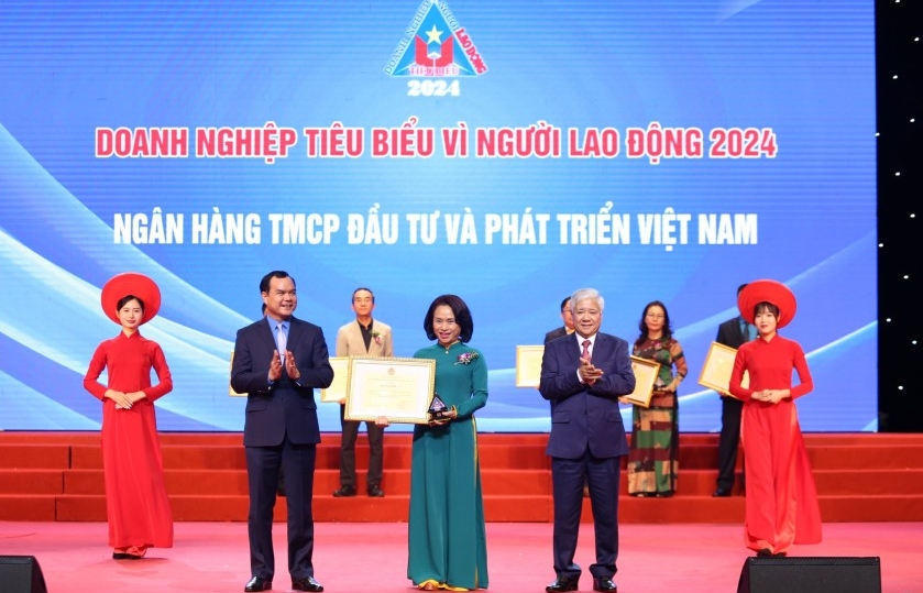 BIDV nhận tuyên dương "Doanh nghiệp tiêu biểu vì người lao động 2024"