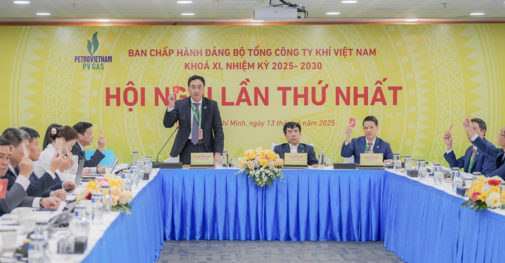 BCH Đảng bộ nhiệm kỳ mới tham gia biểu quyết tại Hội nghị lần thứ Nhất