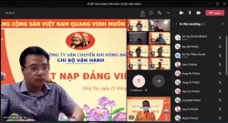 Chi bộ Vận hành KĐN kết nạp đảng viên mới qua hình thức trực tuyến