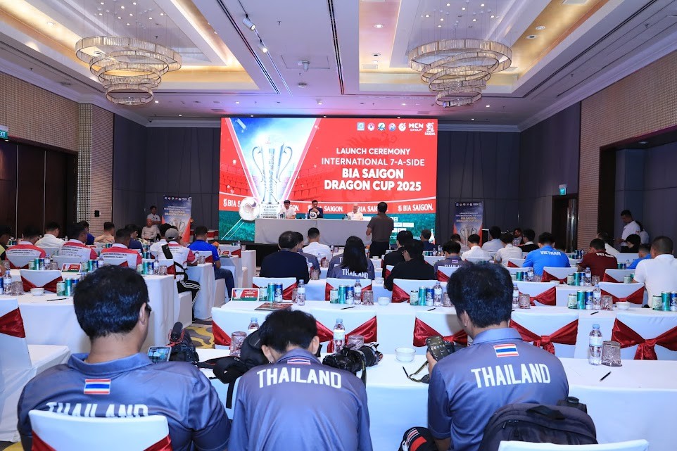 Giải bóng đá 7 người quốc tế Bia Saigon Dragon Cup 2025 lần đầu Nam tiến