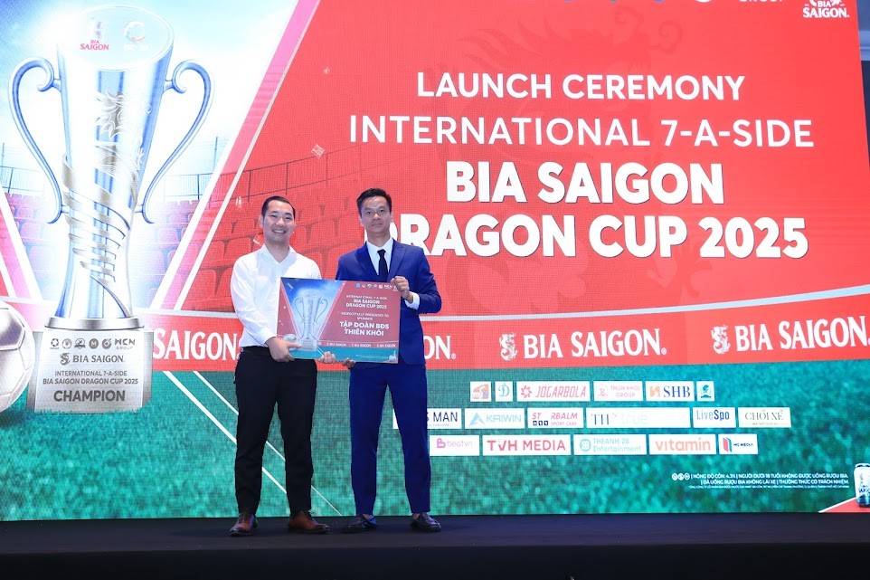 Giải bóng đá 7 người quốc tế Bia Saigon Dragon Cup 2025 lần đầu diễn ra tại TP HCM