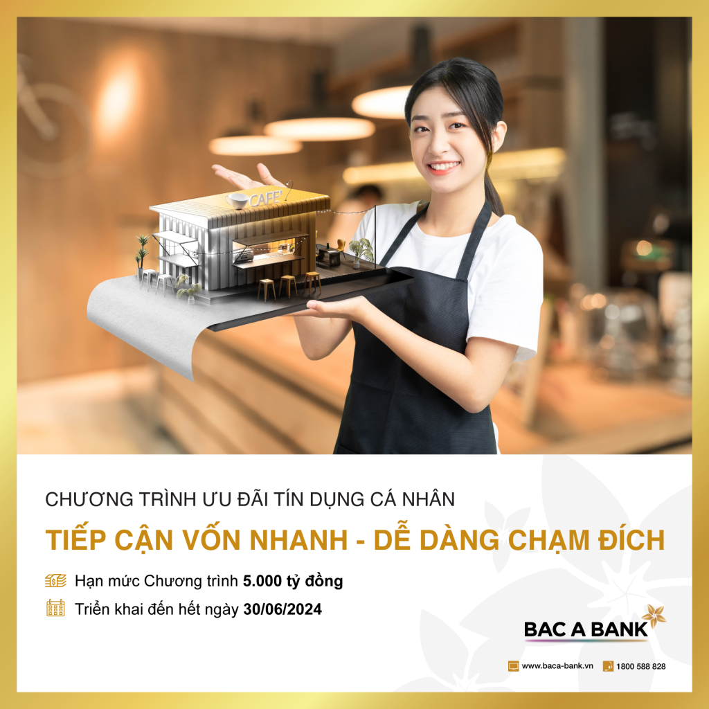 BAC A BANK dành 5.000 tỷ đồng cho khách hàng cá nhân vay bổ sung vốn kinh doanh