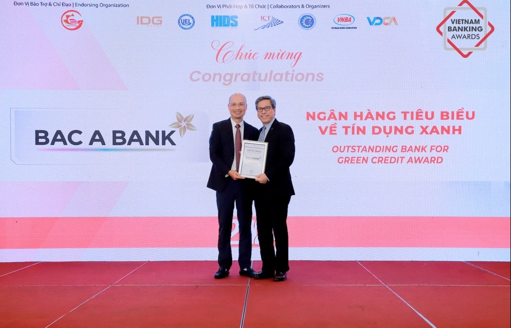 BAC A BANK hai năm liền nhận giải thưởng Ngân hàng tiêu biểu về Tín dụng xanh