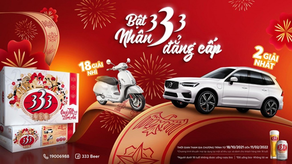 Sabeco tung “mưa” khuyến mại dịp Tết năm 2022