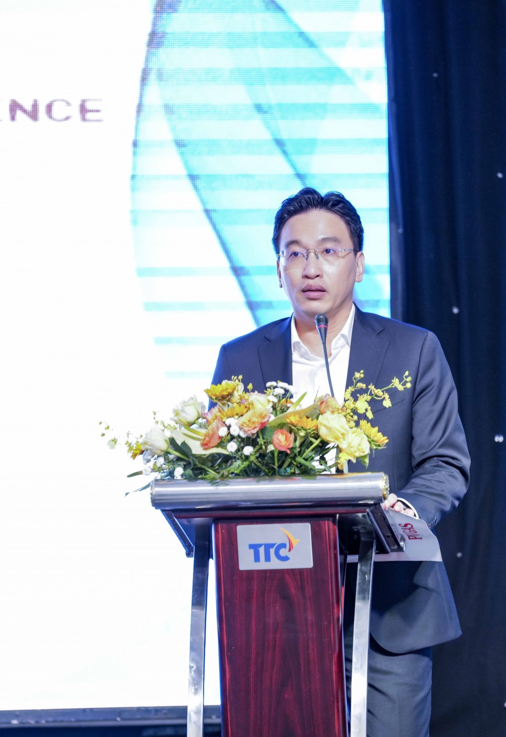 Ông Nguyễn Thanh Bình, Bí thư Đảng uỷ, Chủ tịch Hội đồng quản trị Tổng công ty Khí Việt Nam phát biểu