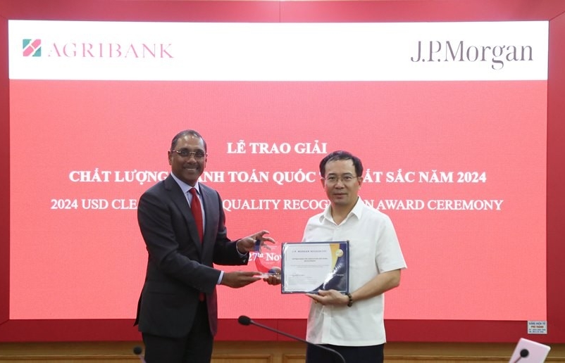 Agribank vinh dự nhận giải thưởng “Chất lượng Thanh toán quốc tế xuất sắc năm 2024” từ JPMorgan