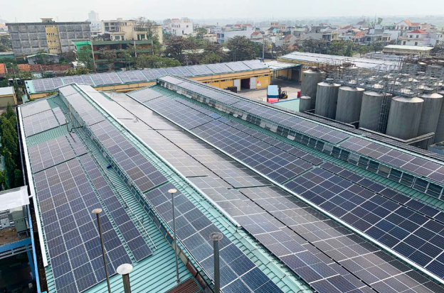 Hệ thống điện mặt trời mái nhà của SABECO Hệ thống điện mặt trời mái nhà của SABECO