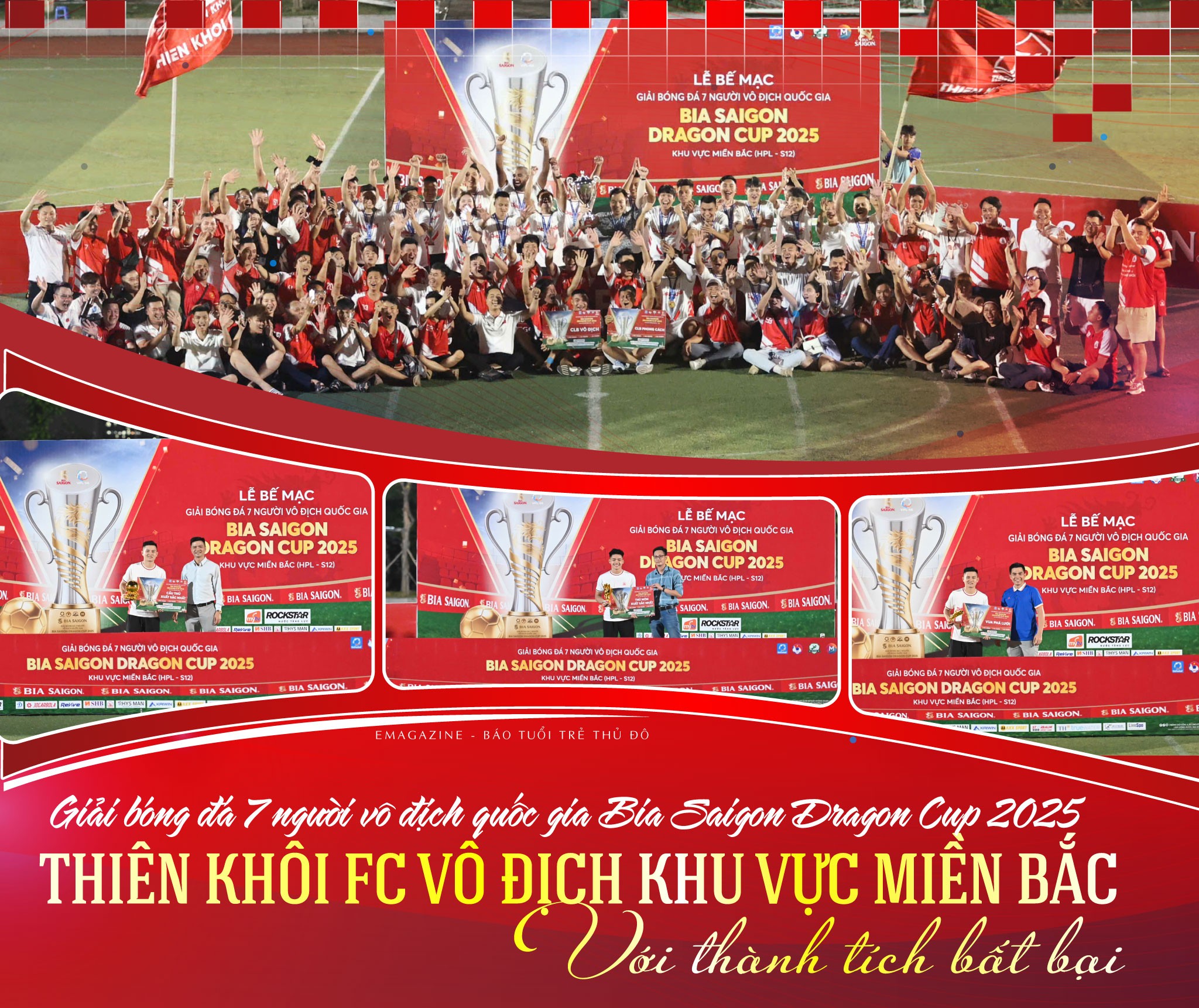 Thiên Khôi FC vô địch khu vực miền Bắc với thành tích bất bại