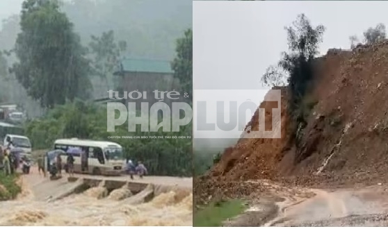 Hòa Bình: Xuất hiện nhiều điểm sạt lở, lũ xiết nguy hiểm sau bão