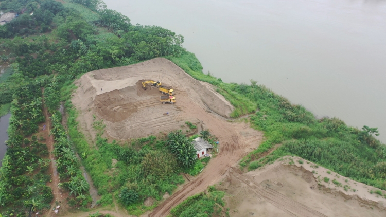 Khoái Châu - Hưng Yên: Nhiều điểm tập kết vật liệu ven sông chống "lệnh" Phó Chủ tịch tỉnh