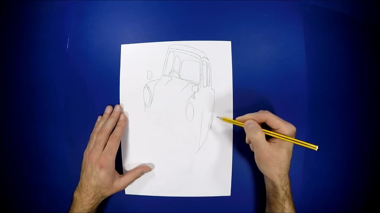 Dạy trẻ vẽ ôtô 3D lơ lửng trên mặt giấy