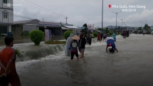 Hàng trăm hộ dân Phú Quốc phải sơ tán vì ngập