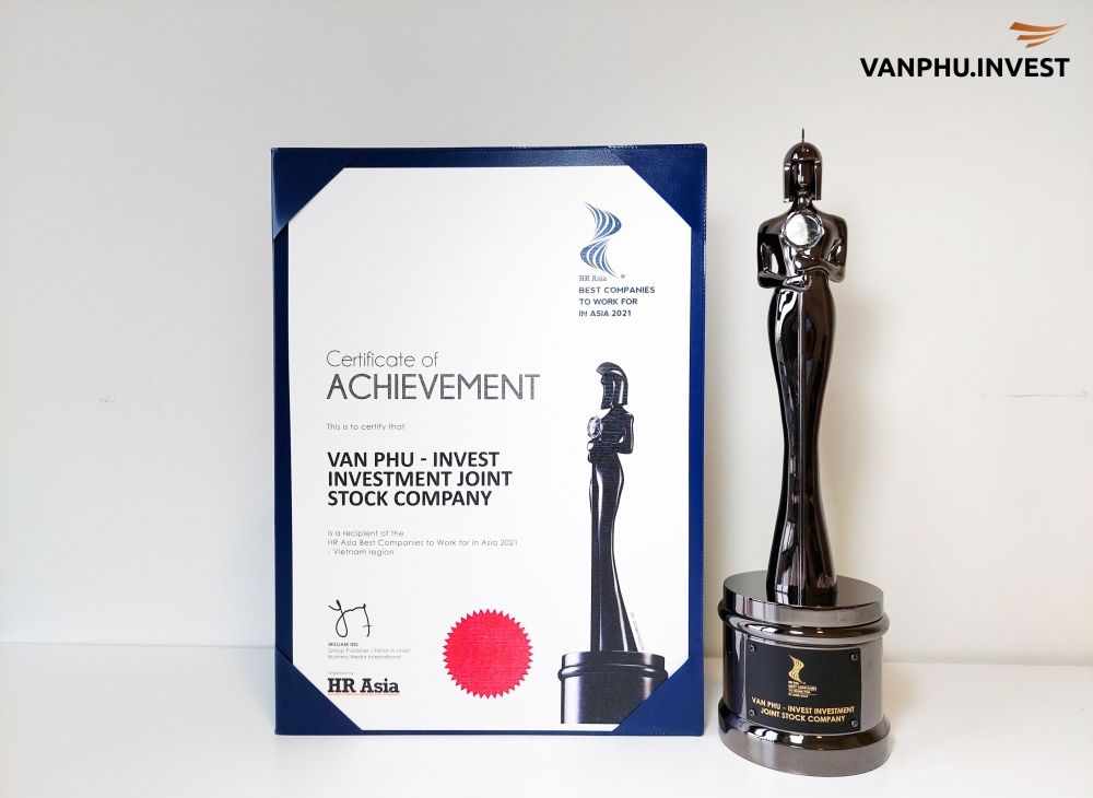 Văn Phú – Invest được vinh danh giải thưởng “Nơi làm việc tốt nhất Châu Á” ngay trong lần đầu tham dự.