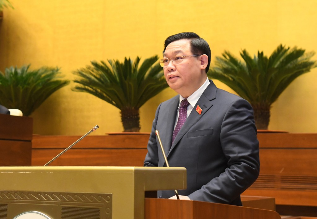 Chủ tịch Quốc hội Vương Đình Huệ phát biểu bế mạc kỳ họp
