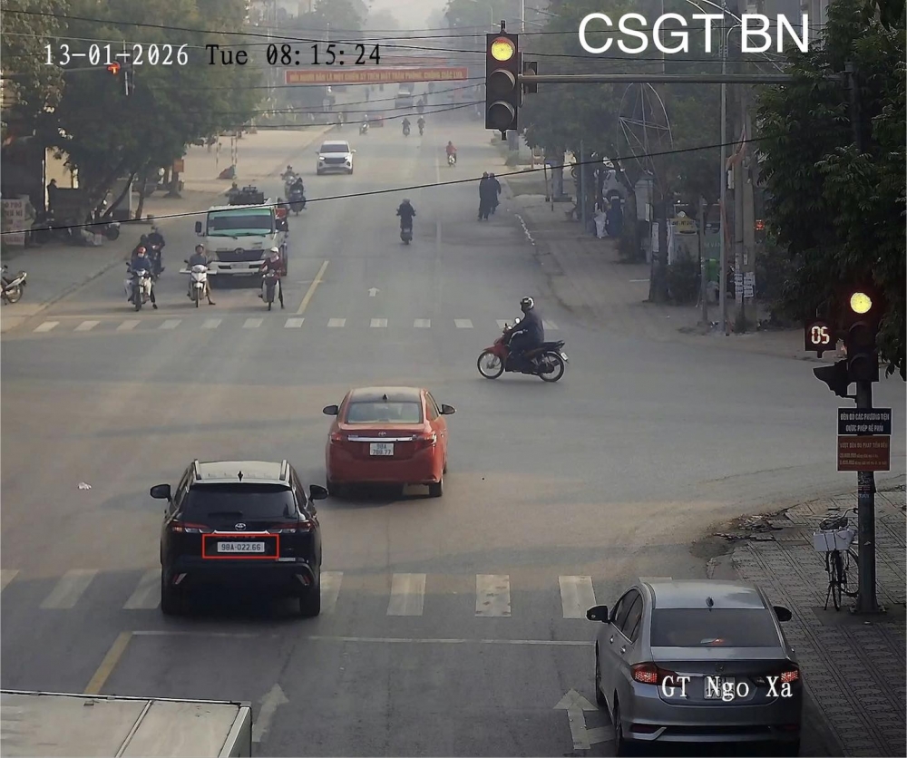 Bắc Ninh: Danh sách phạt nguội từ ngày 10/01 đến hết ngày 16/01/2026