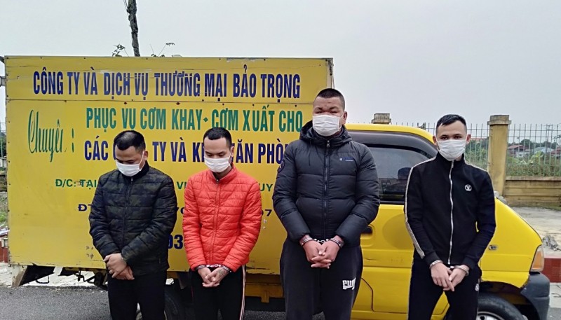 4 đối tượng bị Công an thị xã Duy Tiên bắt giữ, điều tra